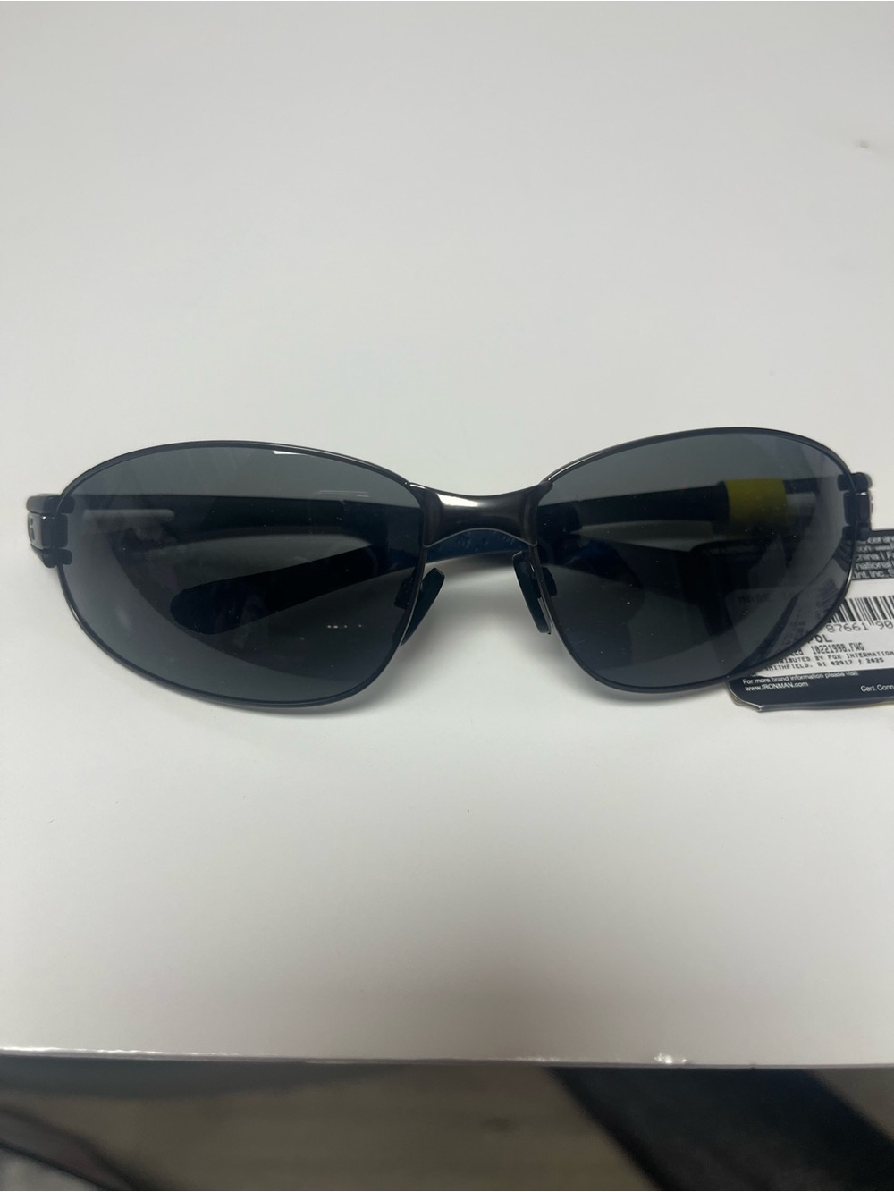 Foster Grant Women's Oval Sunglasses - Black Frame with Dark Lenses
